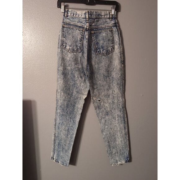 Vintage Rio by Stephen Mardon Acid Wash High Waist Jeans Junior Size 7 80s - Picture 3 of 10